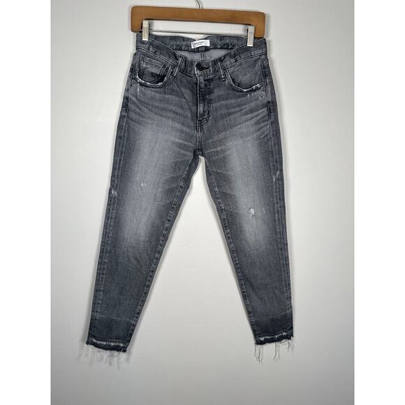 Moussy Denim - Moussy Vintage Jeans Howa Womens 27 Skinny Light Black Distressed Raw Hem